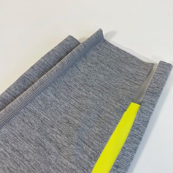 Zyia Active Womens Gym Yoga Cropped Leggings Gray 4 Mid Rise Stretch Side Stripe - Picture 2 of 12